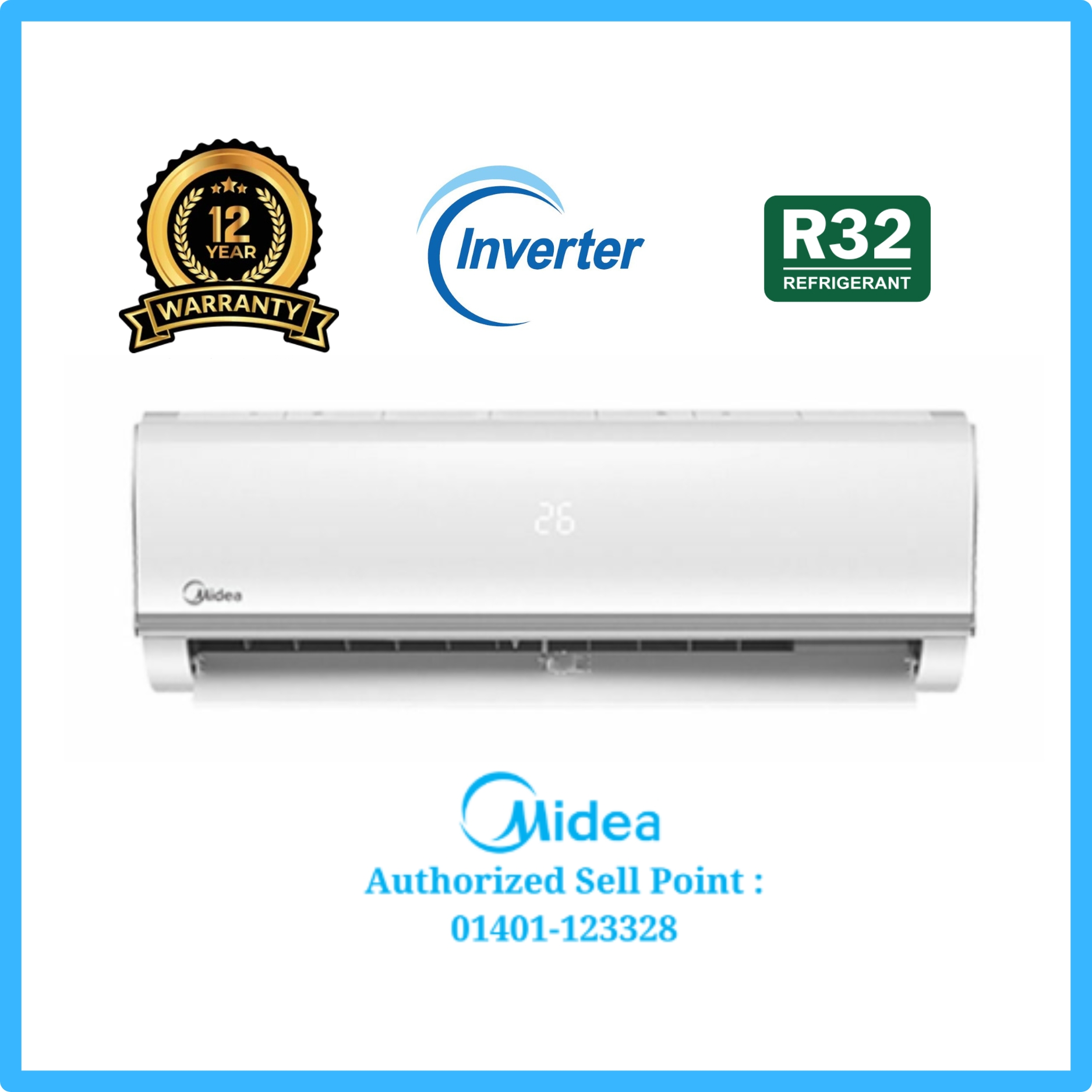 Midea 1.5 Ton Cooling only Inverter Wall Type AC